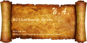 Wittenberg Áron névjegykártya