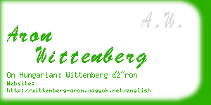 aron wittenberg business card